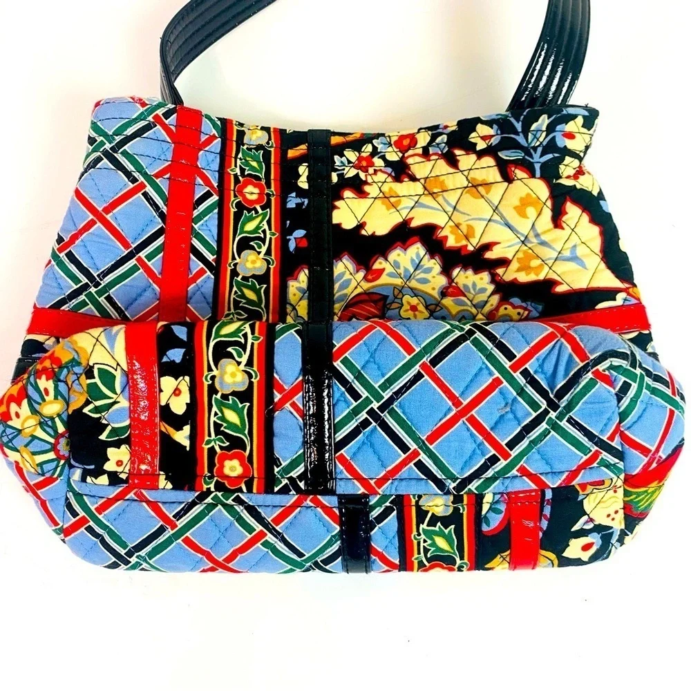 Vera Bradley Sweet Versailles Quilted Pantent Leather Shoulder Bag
